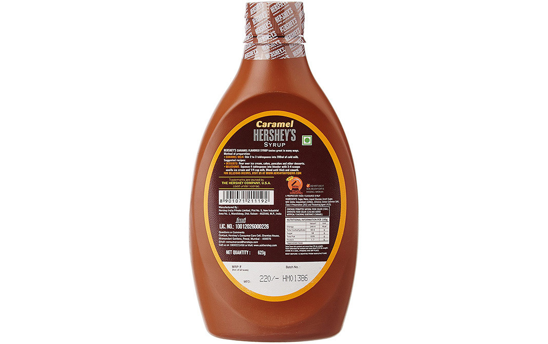 Hershey's Syrup Caramel    Plastic Bottle  623 grams